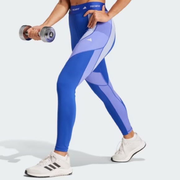 Adidas Activewear Colorblock Leggings Women Size Large - Picture 3 of 5